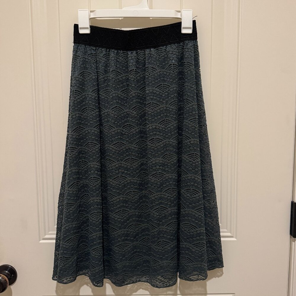 Lularoe Army Green Textured Women's Skirt - Size XS